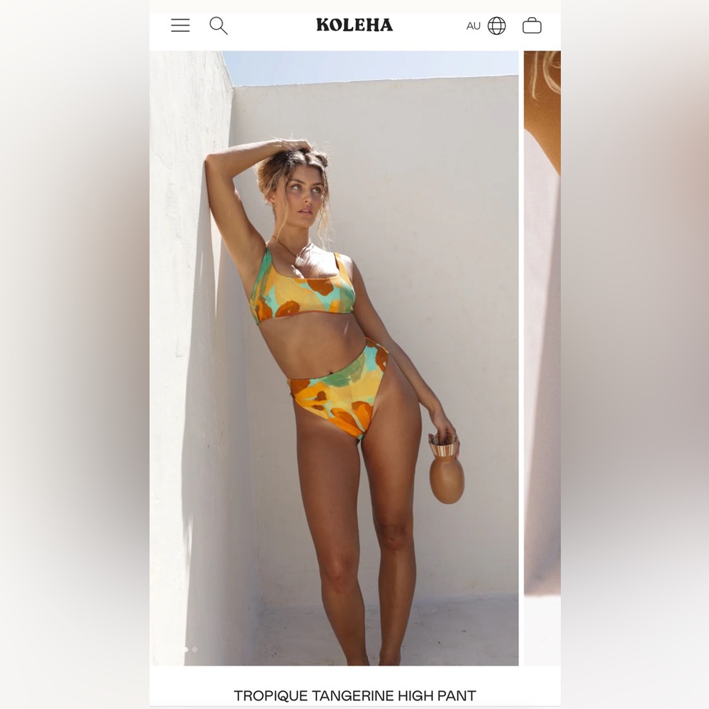 Koleha Tropique Tangerine Sport Crop